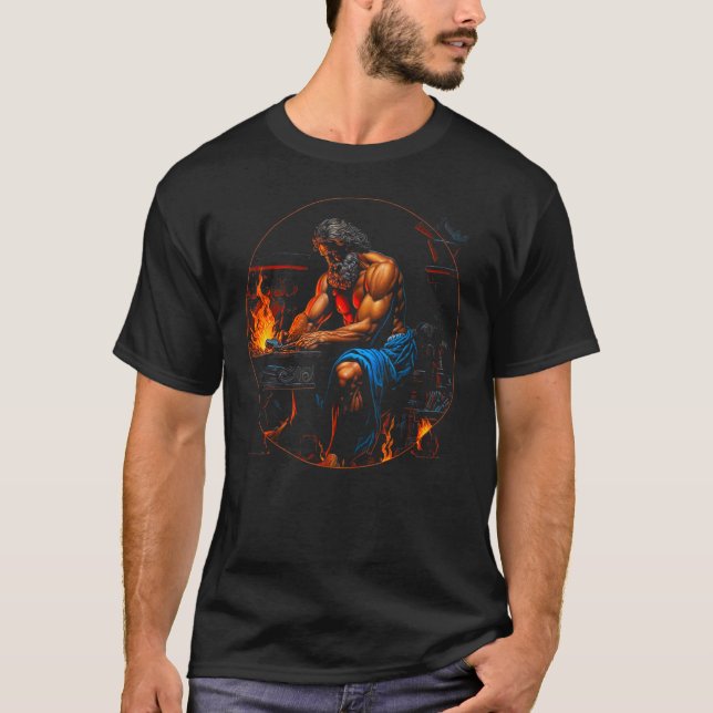 Camiseta Hephaestus Greek Mythology God of Fire (Frente)