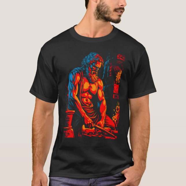 Camiseta Hephaestus Greek Mythology God of Fire 1 (Frente)