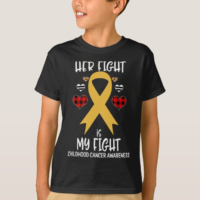 Camiseta Her Fight Is My Fight Childhood Cancer Awareness B (Frente)