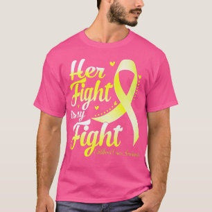 Camiseta Her Fight Is My Fight Childhood Cancer Awareness W