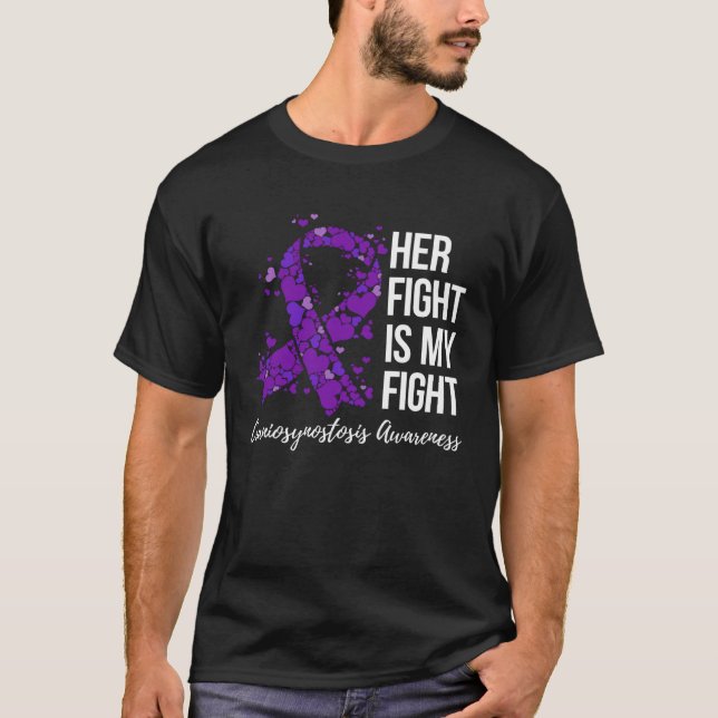 Camiseta Her Fight Is My Fight Craniosynostosis Awareness (Frente)