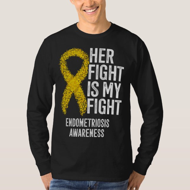Camiseta Her Fight Is My Fight Endometriosis Awareness (Frente)