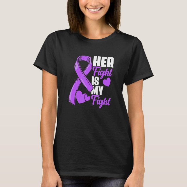 Camiseta Her Fight Is My Fight Epilepsy Survivor Epilepsy A (Frente)