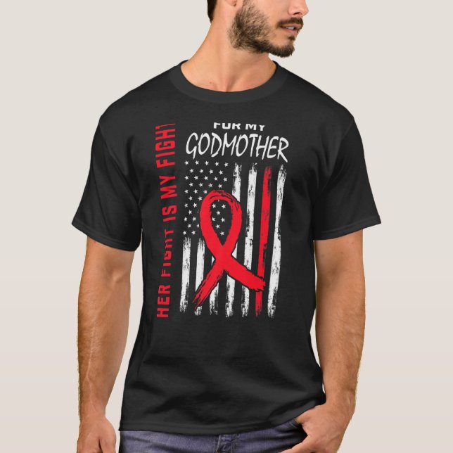Camiseta Her Fight is my Fight Godmother Heart Disease Awar (Frente)