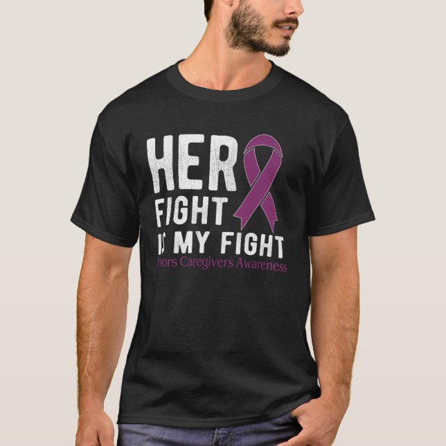 Camiseta Her fight is my fight Honors Caregivers (Frente)
