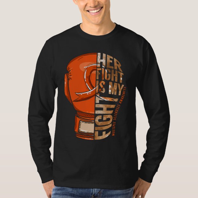 Camiseta Her Fight Is My Fight Multiple Sclerosis Orange Ri (Frente)