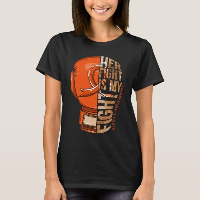 Camiseta Her Fight Is My Fight Multiple Sclerosis Orange Ri (Frente)