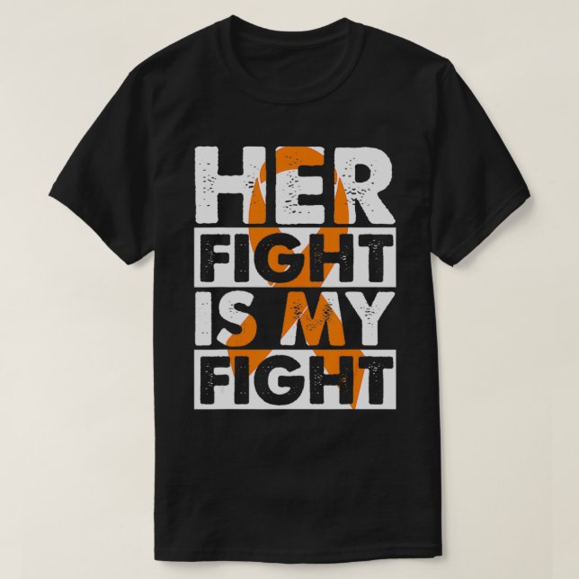 Camiseta Her Fight Is My Fight Multiple Sclerosis Support M (Frente do Design)