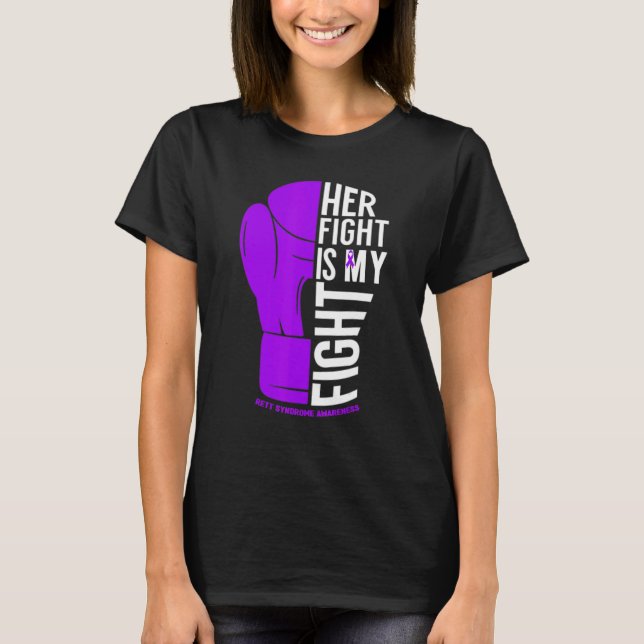 Camiseta Her Fight is My Fight Rett Syndrome Awareness (Frente)