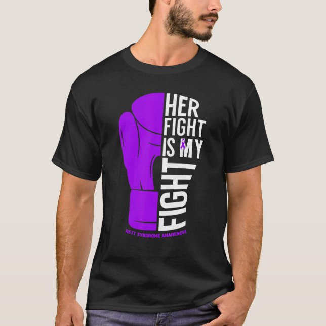 Camiseta Her Fight is My Fight Rett Syndrome Awareness (Frente)