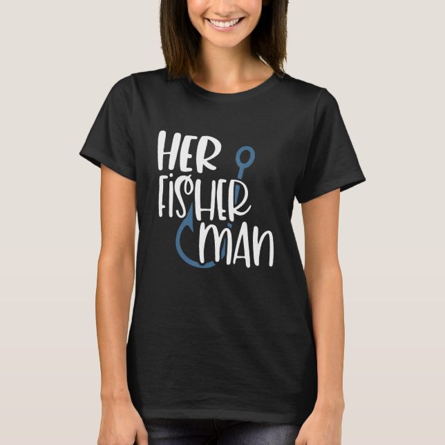 Camiseta Her Fisherman His Greatest Catch Couple Matching M (Frente)