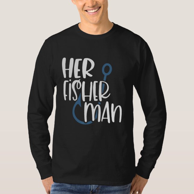 Camiseta Her Fisherman His Greatest Catch Couple Matching M (Frente)