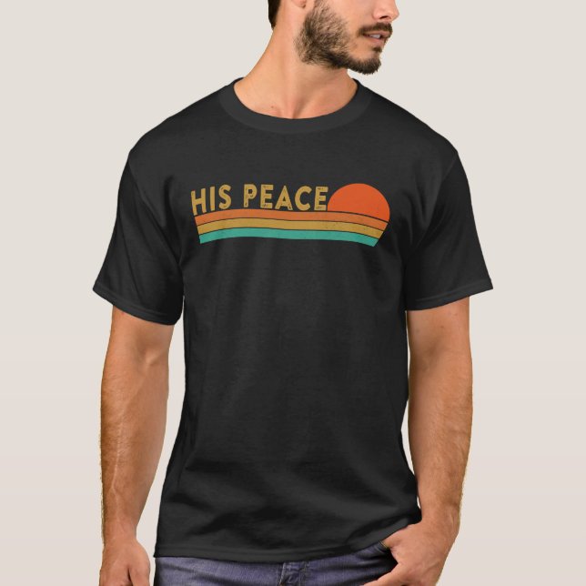 Camiseta Her Rock His Peace Christian Husband Wife Couples  (Frente)