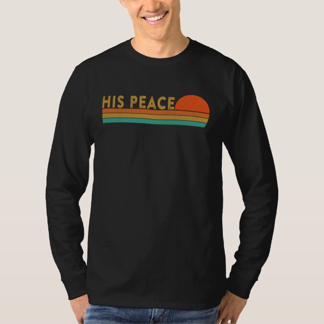 Camiseta Her Rock His Peace Christian Husband Wife Couples  (Frente)