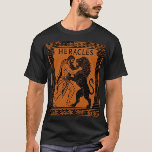Camiseta Héracles Lutando Contra o Leão de Nemeia Arte da M