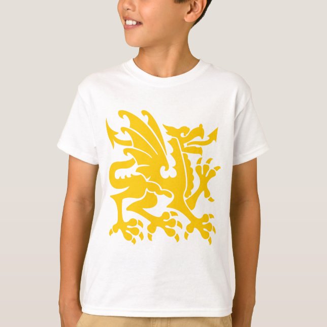 Camiseta Heraldic Dragon 01 - Amber (Frente)