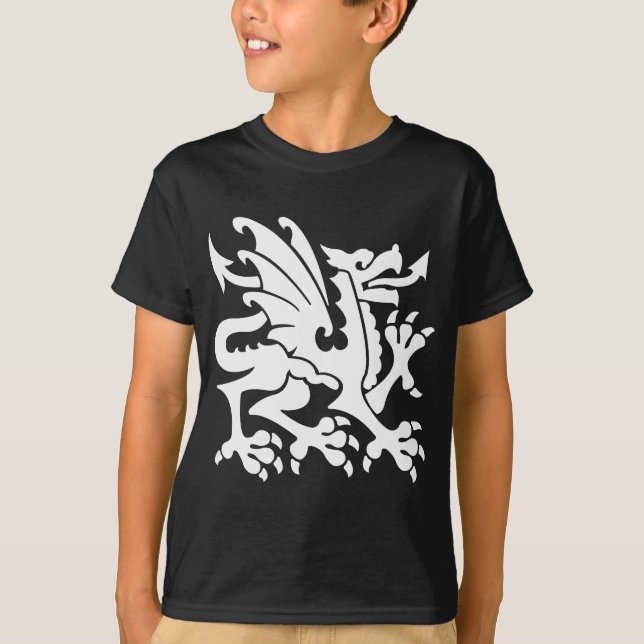 Camiseta Heraldic Dragon 01 - Branco (Frente)
