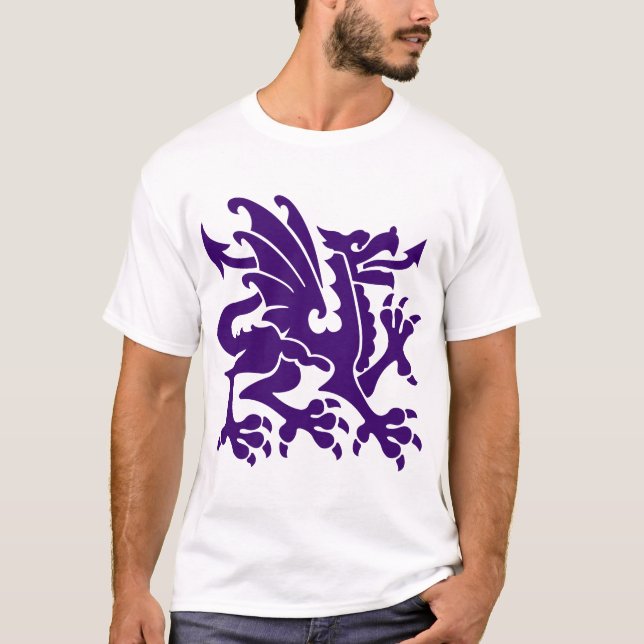 Camiseta Heraldic Dragon 01 - Deep Purple (Frente)