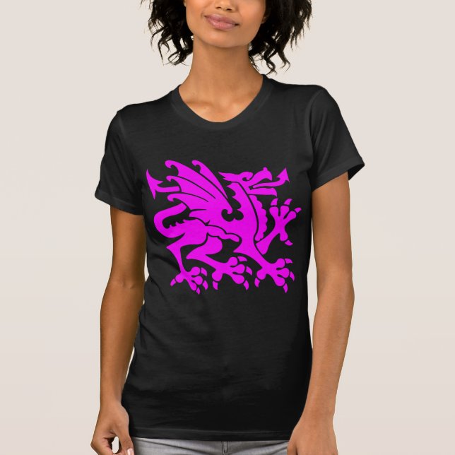 Camiseta Heraldic Dragon 01 - Magenta (Frente)