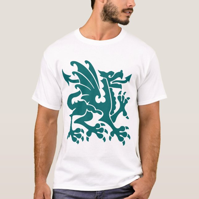 Camiseta Heraldic Dragon 01 - Moss Green (Frente)