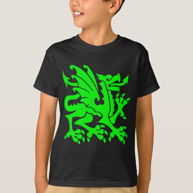 Camiseta Heraldic Dragon 01 - Verde (Frente)