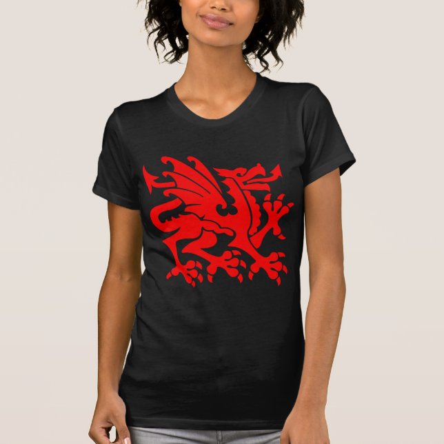 Camiseta Heraldic Dragon 01 - Vermelho (Frente)