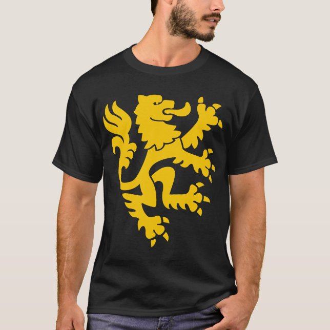 Camiseta Heraldic Lion 01 - Amber (Frente)