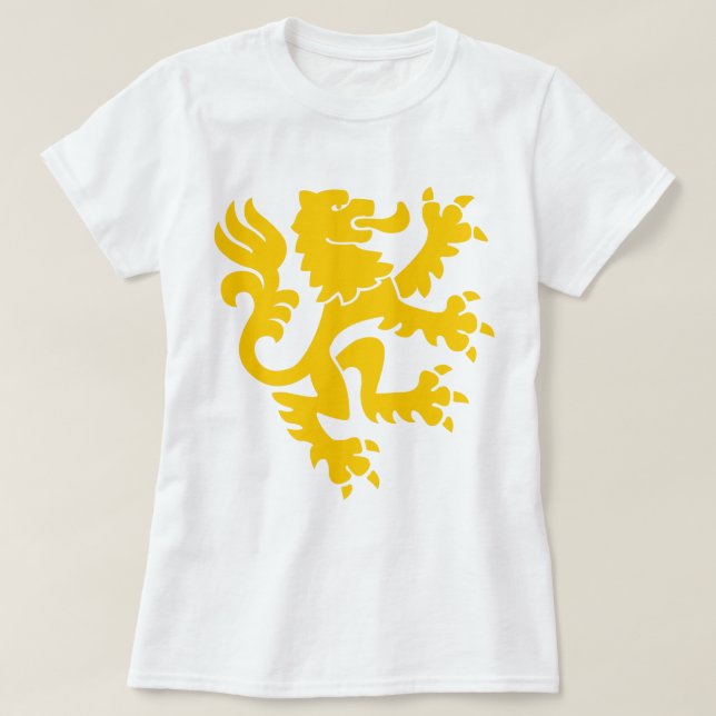 Camiseta Heraldic Lion 01 - Amber (Frente do Design)
