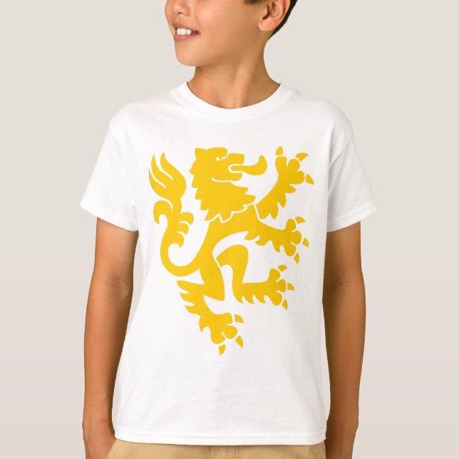 Camiseta Heraldic Lion 01 - Amber (Frente)