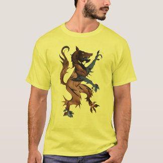 Camiseta Heraldic Wolf (design de mão desenhada)