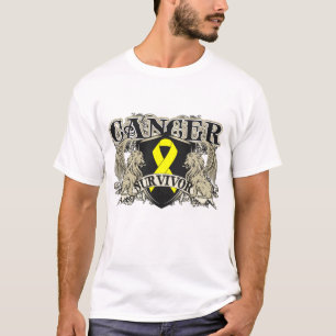 Camiseta Heráldica Testicular dos homens do sobrevivente d