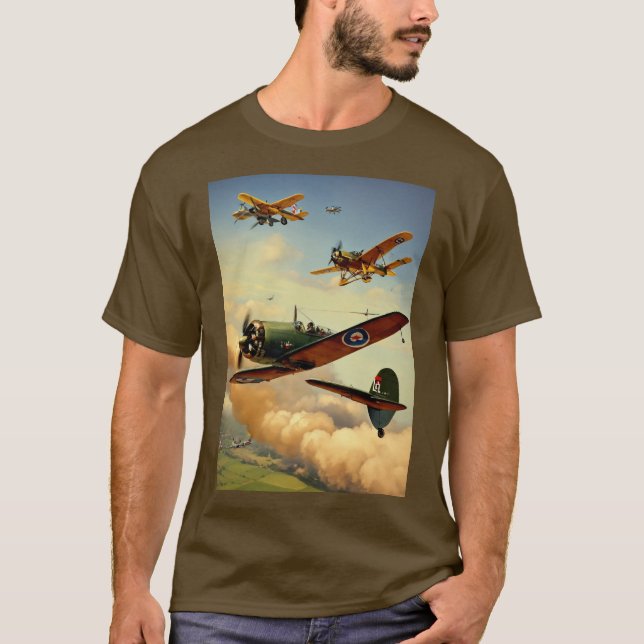 Camiseta "Herança AeroStyle: Voando Através da Moda" (Frente)