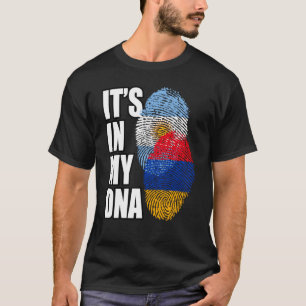 Camiseta Herança Da Bandeira Do Dna Mix Da Armênia E Arge