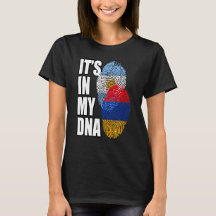Camiseta Herança Da Bandeira Do Dna Mix Da Armênia E Argent