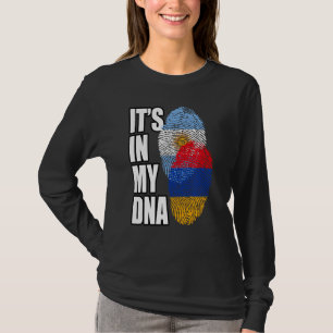 Camiseta Herança Da Bandeira Do Dna Mix Da Armênia E Argent