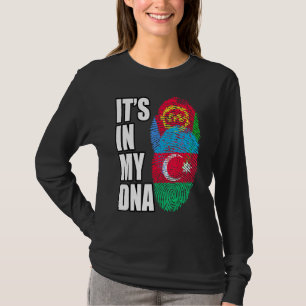 Camiseta Herança Da Bandeira Do DNA Mix Do Azerbaijão E Da 