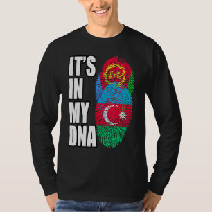 Camiseta Herança Da Bandeira Do DNA Mix Do Azerbaijão E Da 