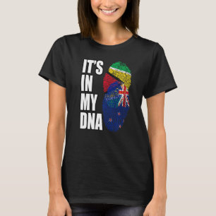 Camiseta Herança Da Nova Zelândia E Do Mix DNA Da Guiana