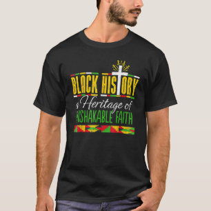 Camiseta Herança De Fé Inabalável Mês Da História Negra P