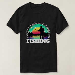 Camiseta Herança de Pesca Engraçada Gastada
