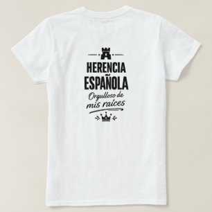 Camiseta Herança Espanhola Minhas Raízes Porto Rico