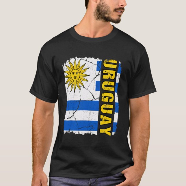 Camiseta Herança Hispânica Celebração do Mês Uruguai Fla (Frente)