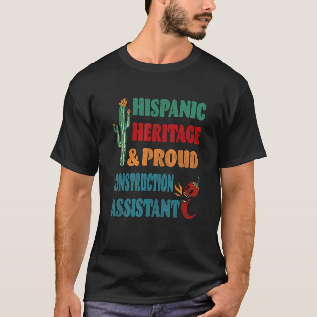 Camiseta Herança Hispânica e Assistente de Construção Orgul (Frente)