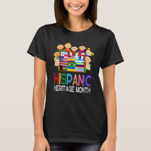 Camiseta Herança hispânica Mês Crianças Meninas Toddler La