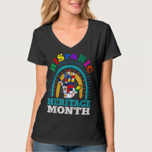 Camiseta herança hispânica mês latino bandeira nacional spa