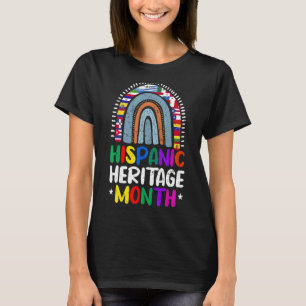 Camiseta herança hispânica mês latino bandeira nacional spa