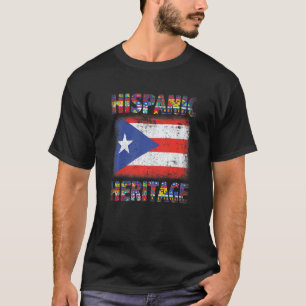 Camiseta Herança Hispânica Porto-Riquenha do Porto Porto Po