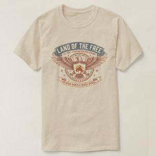 Camiseta Herança Ocidental Americana Antiga Terra de Liberd