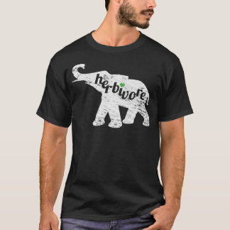 Camiseta HERBIVORE Elephant Vegan Veg Lover Plant Based Com