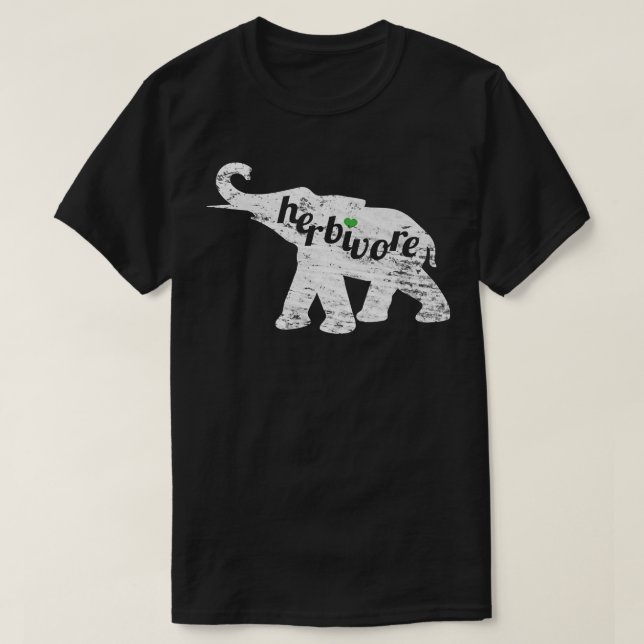 Camiseta HERBIVORE Love Elephant Vegan Come Veg Des Inspira (Frente do Design)